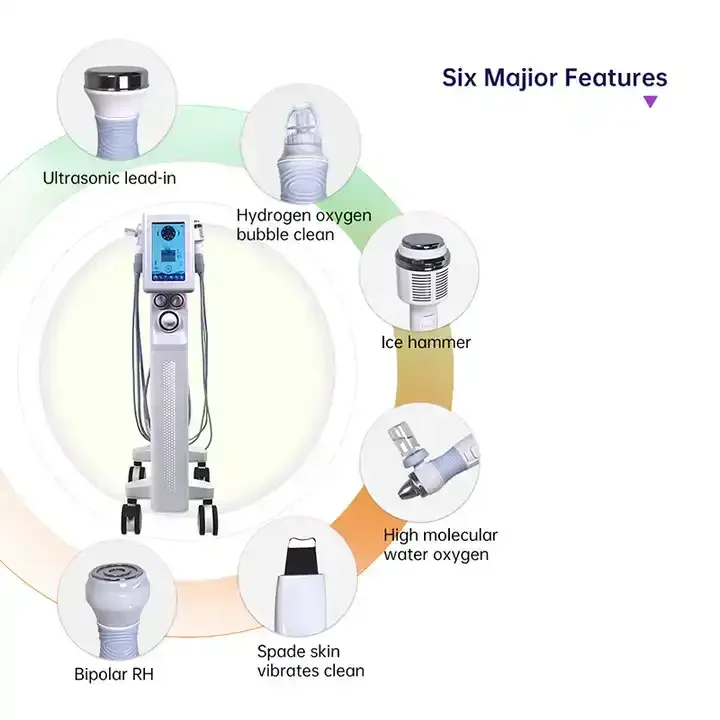 Vertical hydro facials machine hydra microdermabrasion machine for beauty salon 6 in 1 Hydrodermabrasion Facial Machine