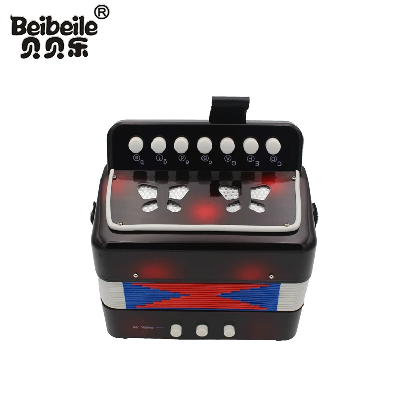 children 2 bass 7 button 14 tones mini plastic button accordion for sale