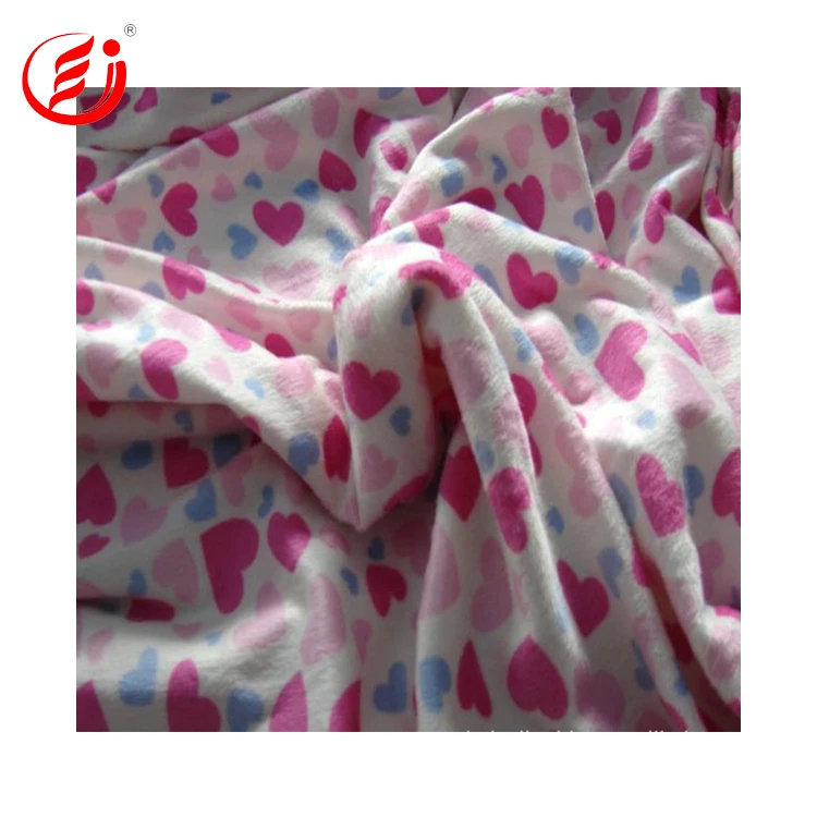 Wholesale 100% polyester super soft velour velvet fabric printed knitting velvet warp knitted fleece fabric for garment