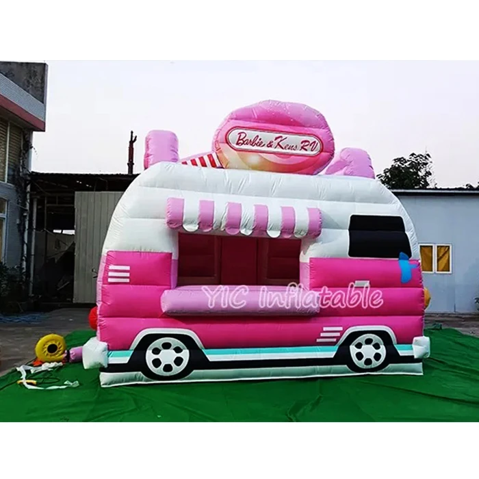 Outdoor Cartoon Tent Vending Truck Inflatable Food Truck Food Bus Carnival Inflatable Tent and Inflatable Bar for Party Events