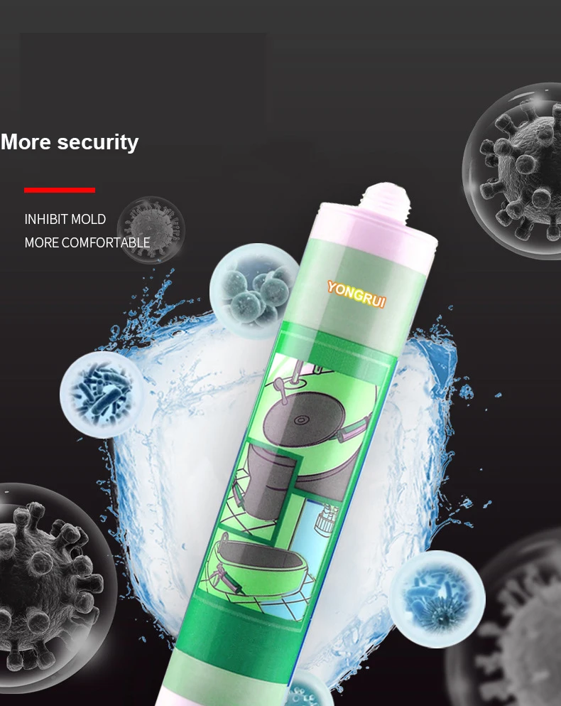 Fast Cure Time Mirror Fixing Neutral Silicone Sealant Glass Glue For Mirror