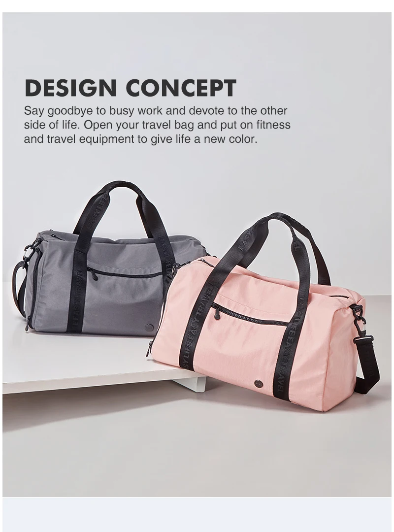 large capacity duffle personalised  gym bag carrying case handbag nylon waterproof unisex gym bags