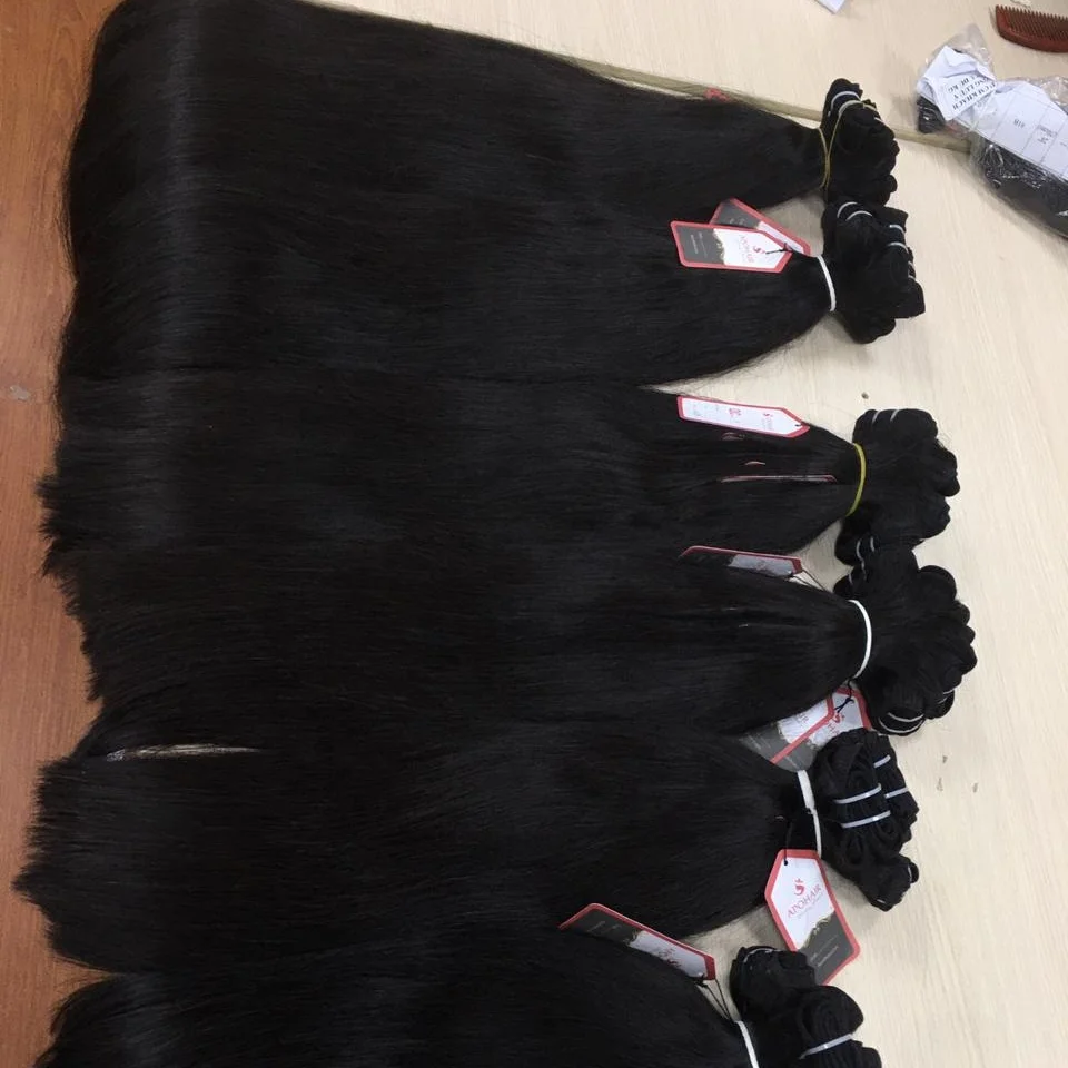 Необработанные прямые человеческие волосы с двойным рисунком