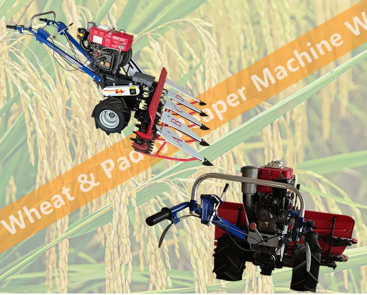 Professional Agriculture Mini Paddy Rice Reaper Machine Wheat Combine Harvester