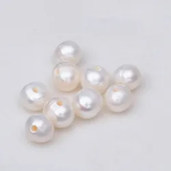Loose DIY gemstone beads large 1.5 mm hole freshwater naturals pearls 100%
