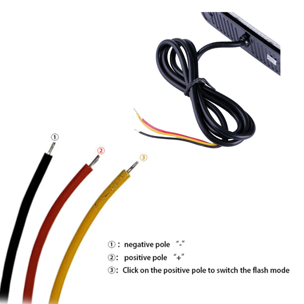 IP67 Blue Red Emergency Strobe Flashing Grille 24V Warning Led Light