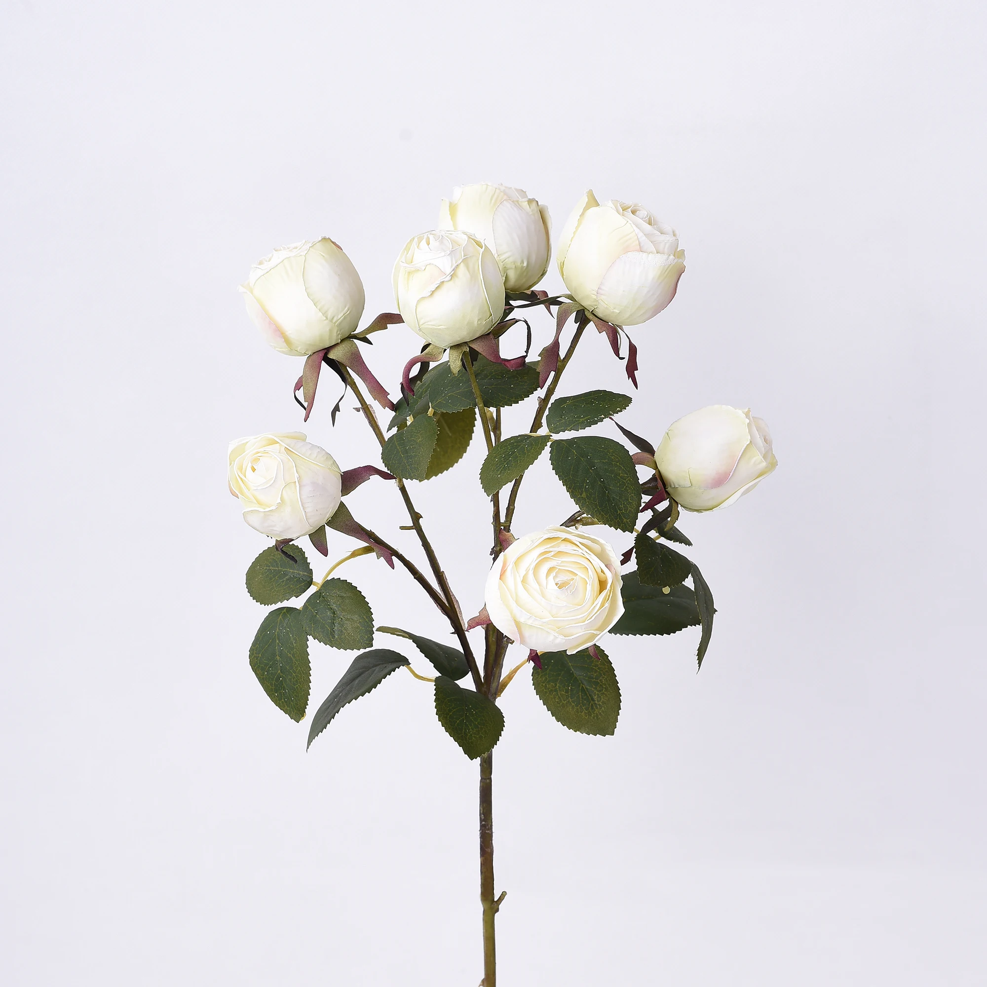 Factory price super nice Very lifelike Party wedding home decoration christmas Single Rod 7 artificial multiflora rose