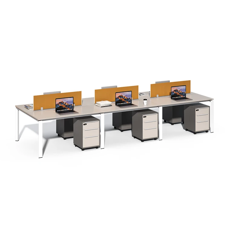 Modern Modular gray Office Furniture Desk Work Station 2 4 6 8 Person Seater Office Workstation Desk Table For Staff