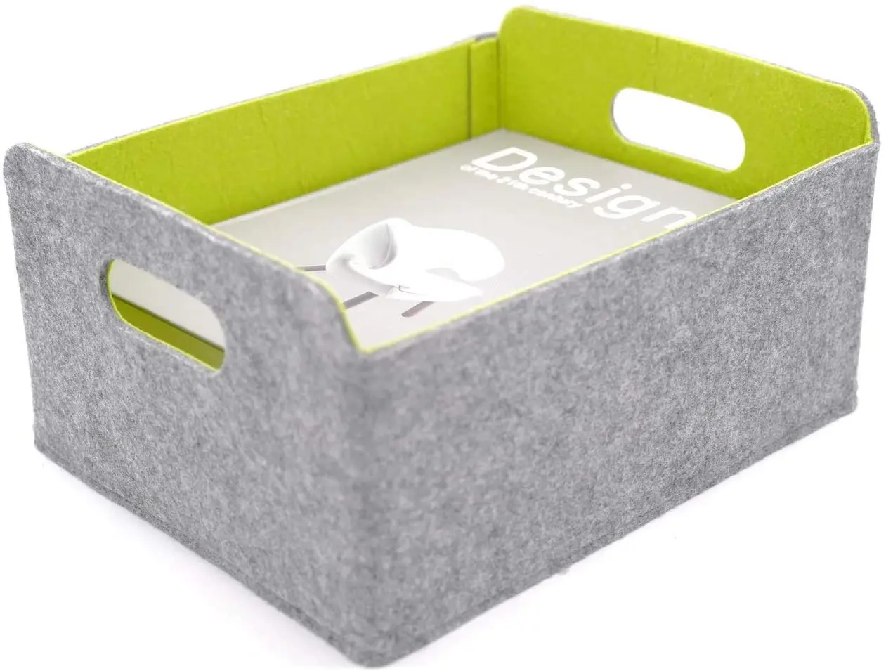 Wholesale hot sale home bedroom woven felt storage basket boxes with handle