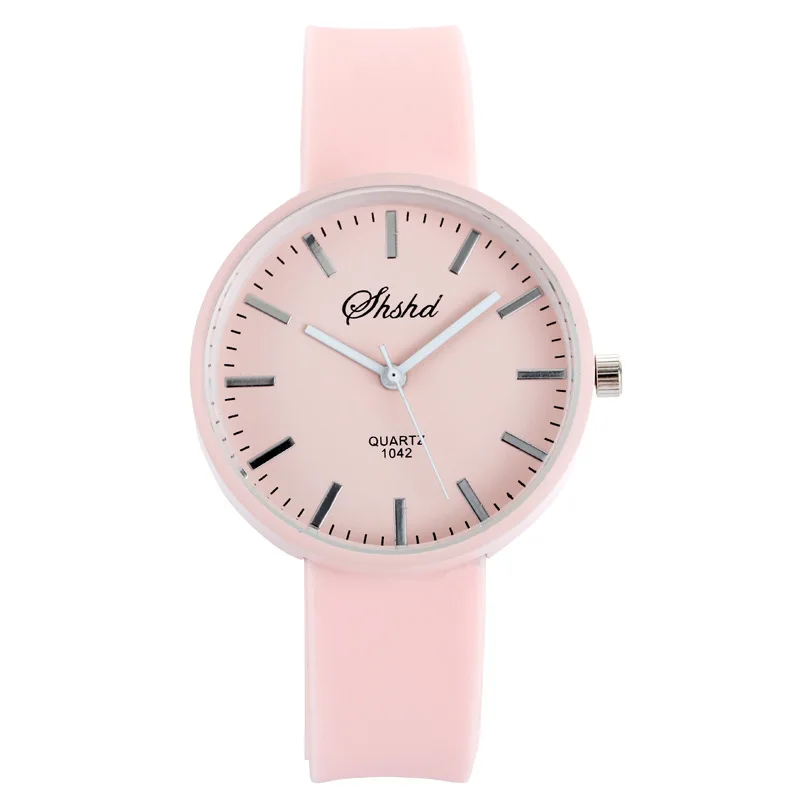 Cute female silicone kid hand watch similar to GENEVA watch for women