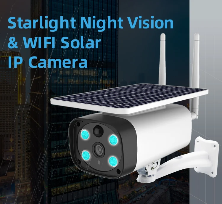 2MP CCTV Camera Solar Battery Powered Video Surveillance Wifi IP Outdoor Cameras