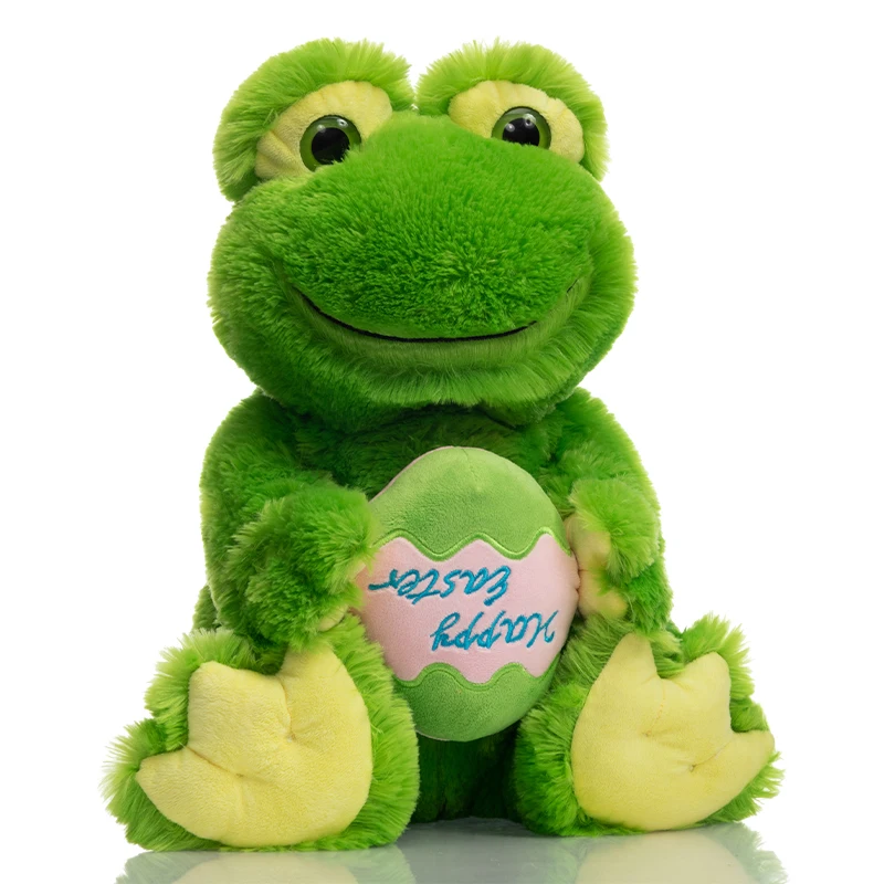 
New Style Lovely Green Plush Animal Toy Frog For Kids Custom Cute Plush Animal Stuffed 