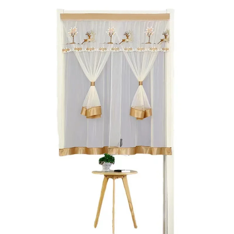 Дверная занавеска, разноцветные кухонные противомоскитные занавески, Новая Домашняя спальня, двойные открытые короткие занавески