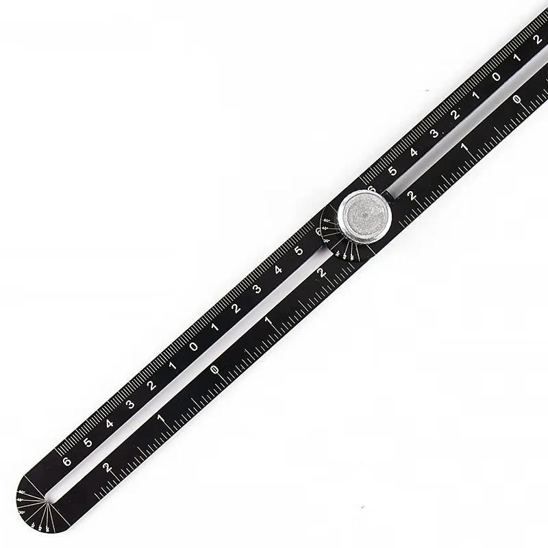 HYSTIC Multifunctional Universal Aluminum Folding Ruler Tape Measures Six-Sided Angle Measuring Tool Multi-Angle Hardware Tools