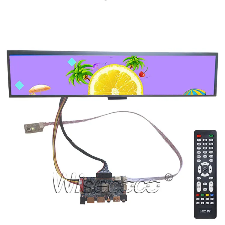 Wisecoco 24 дюйма 1920*360 рекламный дисплей IPS растянутый ЖК-экран панели