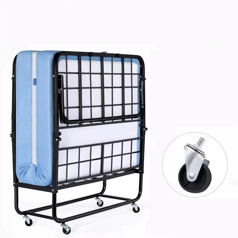 Hot-selling space saving cheap steel folding bed sofa bed with mattress