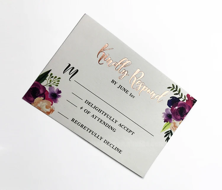 Rose gold white wedding card jewelry gift with envelope invitation greeting paper card  wedding invitation card