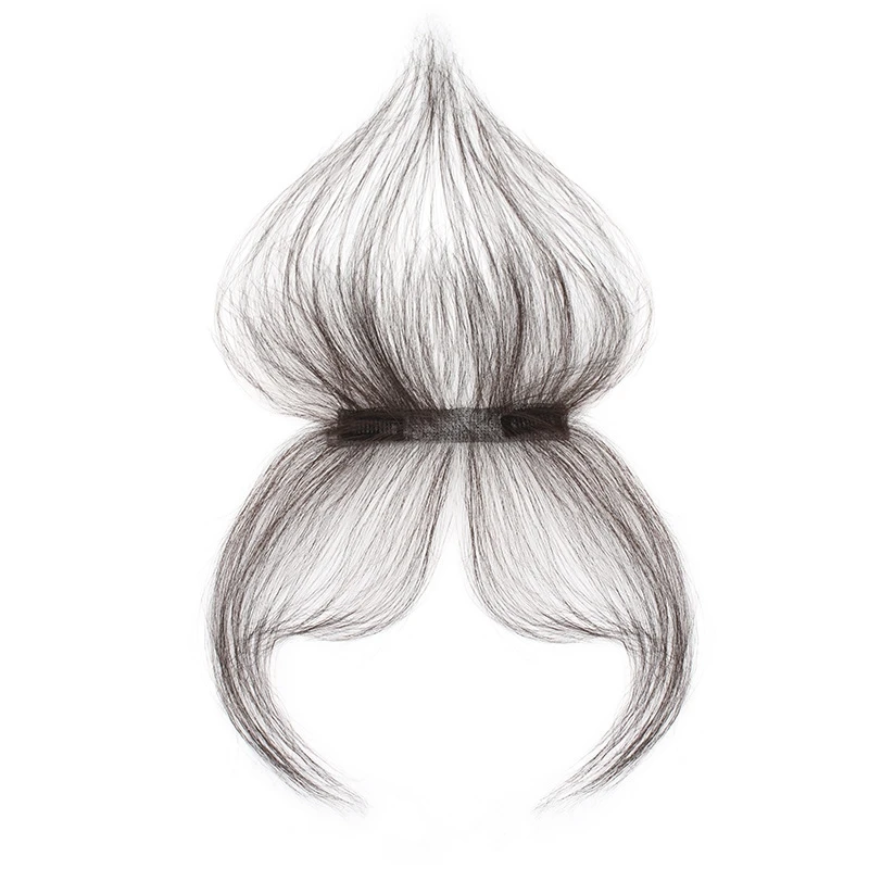 Hot Selling Pretty Human Hair Toupee Clip in Invisible Front Hair 3D Air Bangs Fringe for Hair Extension