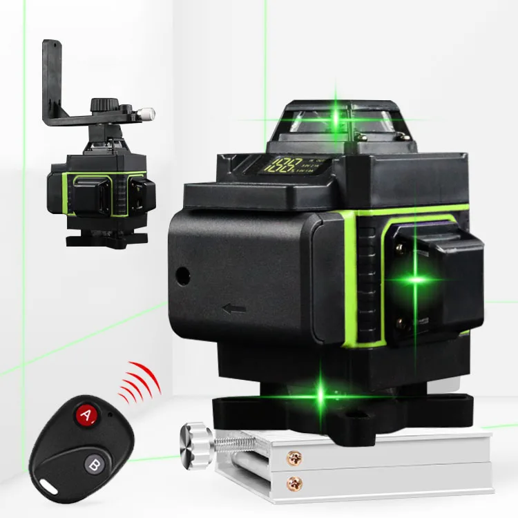Green 360 Self Leveling Rotary Laser Level 4D 16 Lines Cross Line Laser Surveying Measuring Tools construction tools