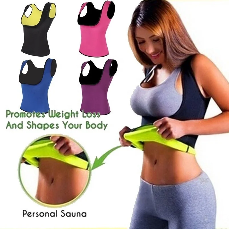 Wholesale Sweat Unisex Suits Sports Crop Top Slimming Vest Shoulder Support Shapers Gaine Neoprene Waist Trimmer