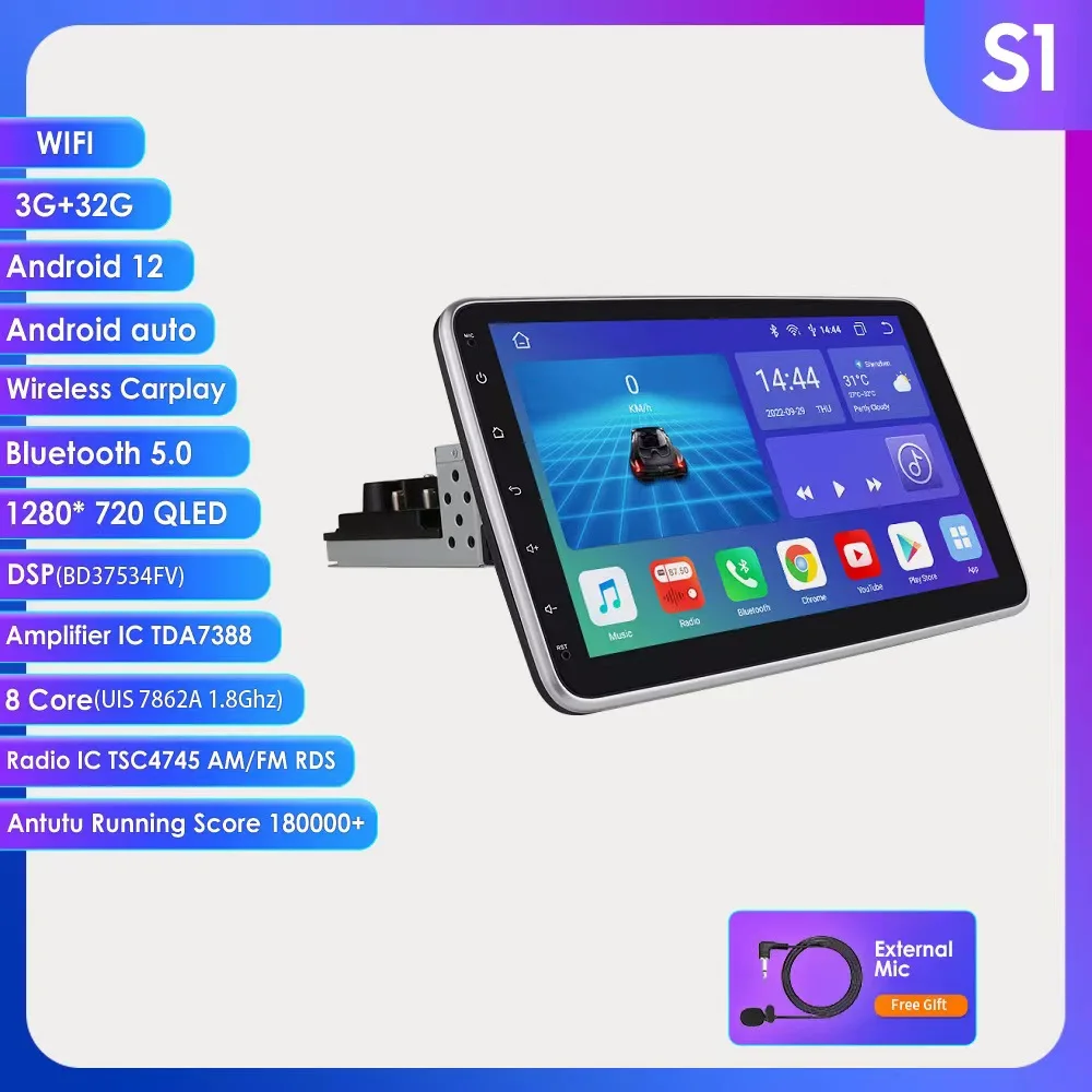 9 Inch IPS Touch Screen Head Unit Multimedia System for Honda CRV 2017 4+64GB Auto Carplay 8-core Car Android Stereo