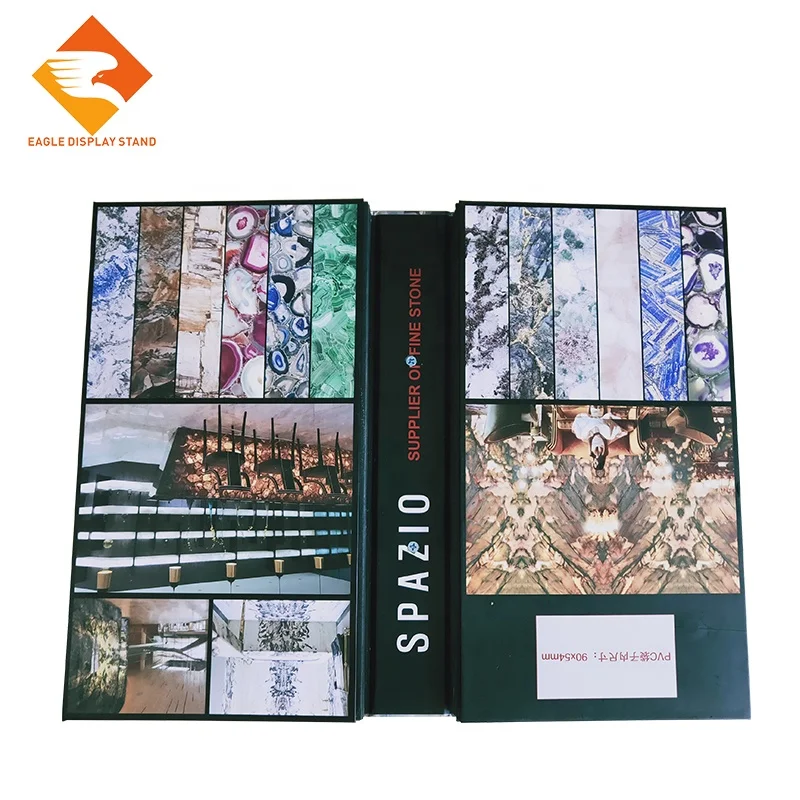 Custom portable tile and stone sample display book stone sample folder