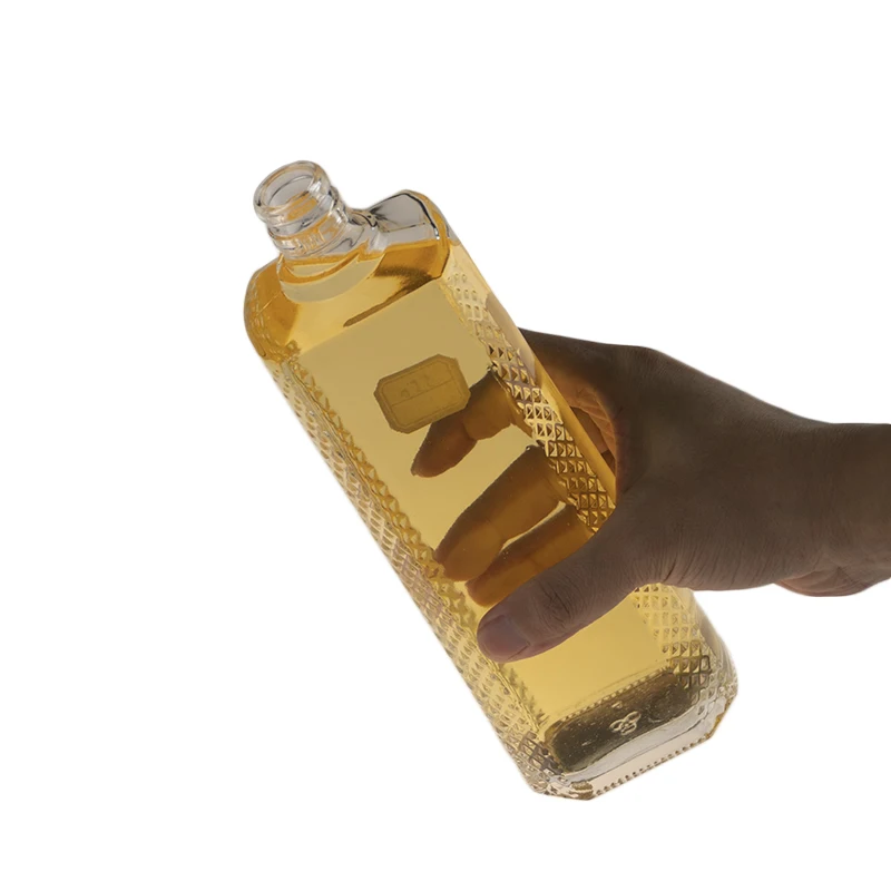 wholesale price bottle glass tall wide opening square food glass bottle with screw cap cheap glass bottle