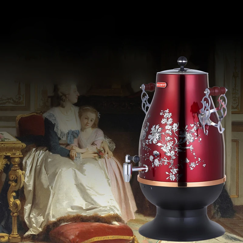 Classic Stainless steel  304 5L Electric Russian Type Tea Maker Samovar For Tea and Coffee Home