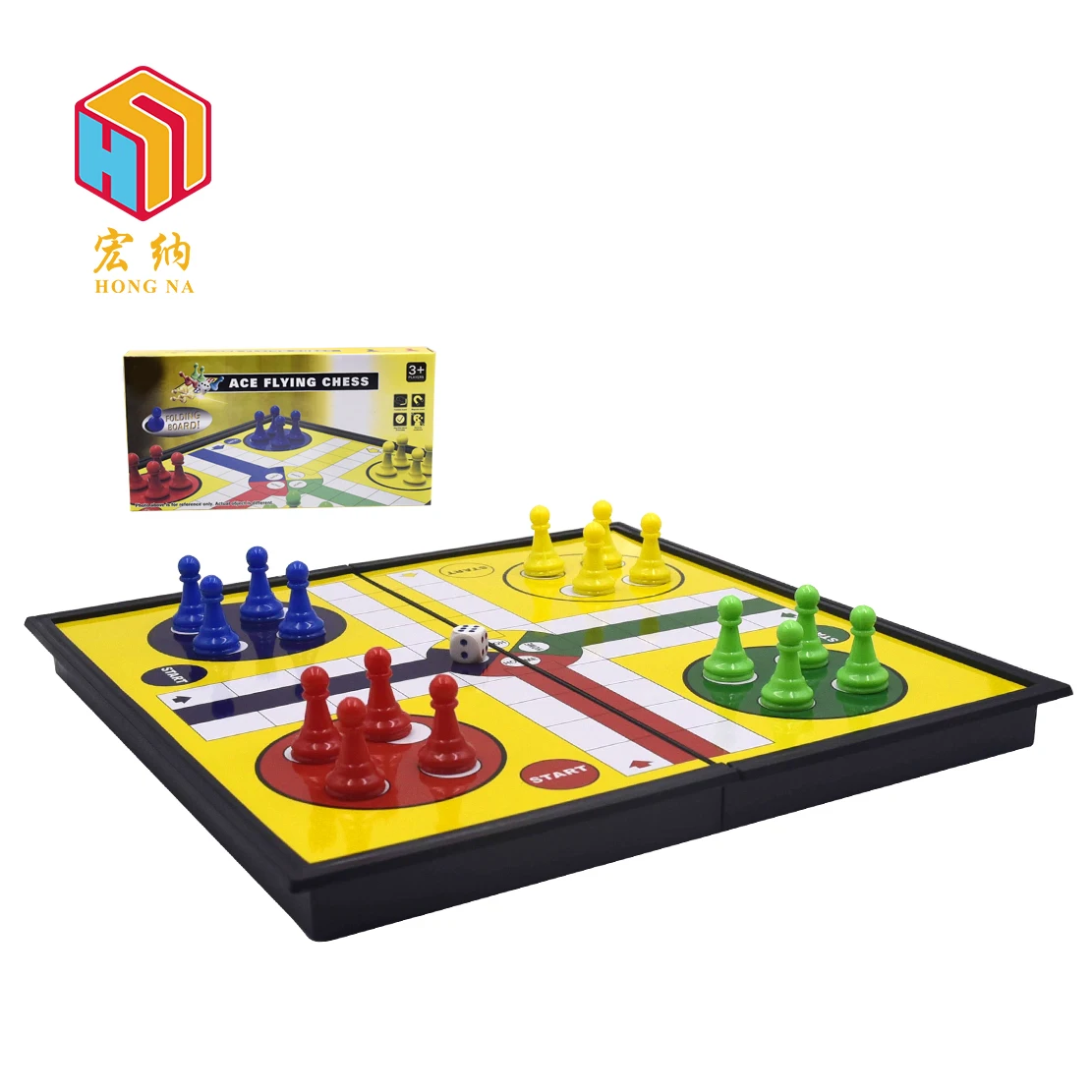 Folding flight chess with magnet game toy
