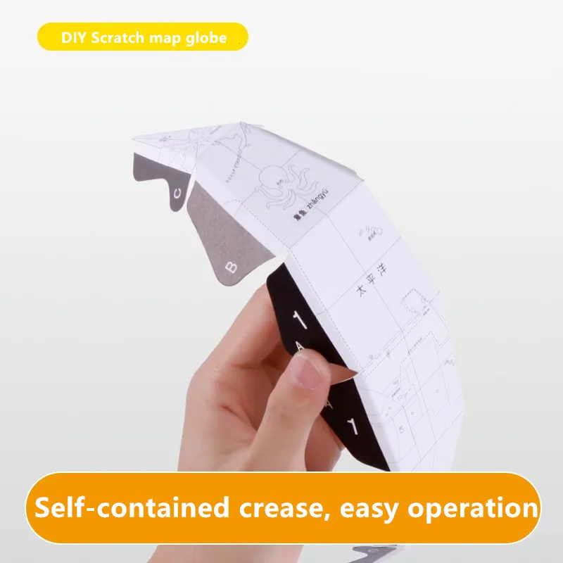 Globe 3D Puzzle Globe DIY Assemble Vertical World Globe 3D Scratch Travel Map Funny Toy for children Dropshipping