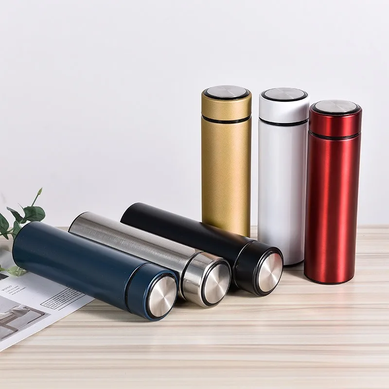 Double Wall Glass Water Bottle with Screw Cap Custom Stainless Steel Vacuum Flask 500ML Camp Outdoor Travel Hiking Gym Business