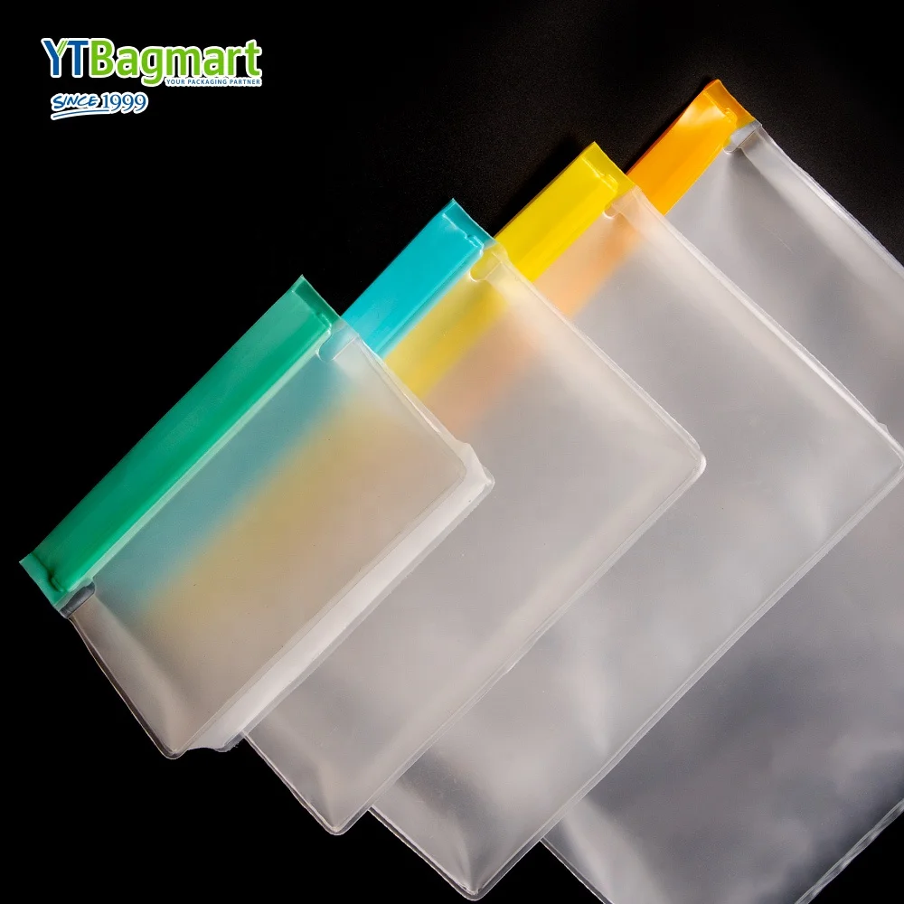 Custom Eco Sandwich Food Packaging Freezer Peva Ziplock Pouch Bag Frosted Grade Foldable Silicone Reusable