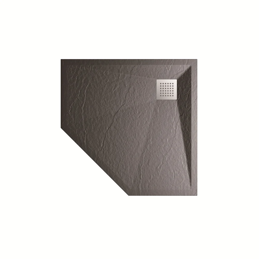 New Arrival Polygon with Water Filter Non-Slip Luxury Style SMC Resin Shower Tray for Home Bathroom