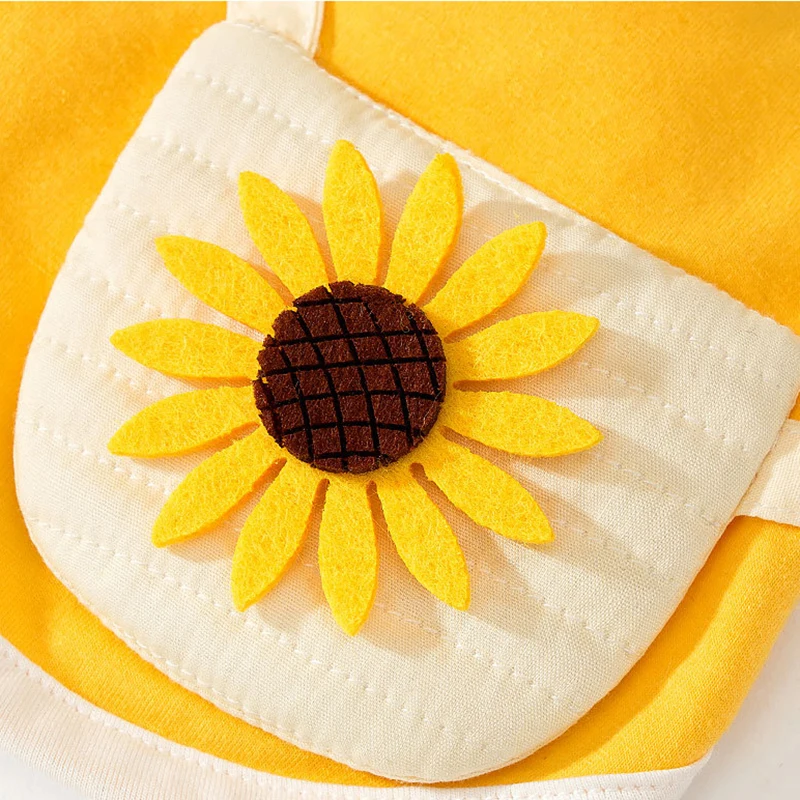 Cute Dog Vest with Daisy Bag Pet Puppy Dog Clothes for Small Medium Dogs Cotton Cat Kitten Clothing Chihuahua Pug Outfit Costume