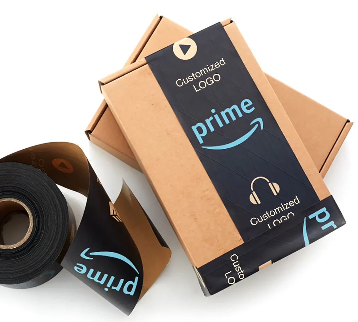 YOUJIANG Branded Adhesive Customized Printed tape Cello Packaging gum kraft paper tape with logo