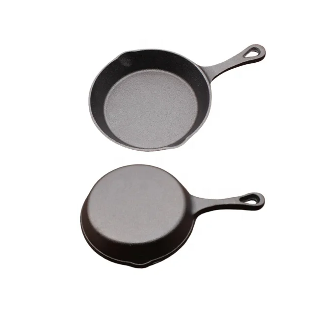 Kitchen Saute Fry Pan Pre-Seasoned Cast Iron Skillet Set 3 Piece Frying Pan 6 Inch 8 Inch and 10 Inch Cast Iron Set (Black) Pan