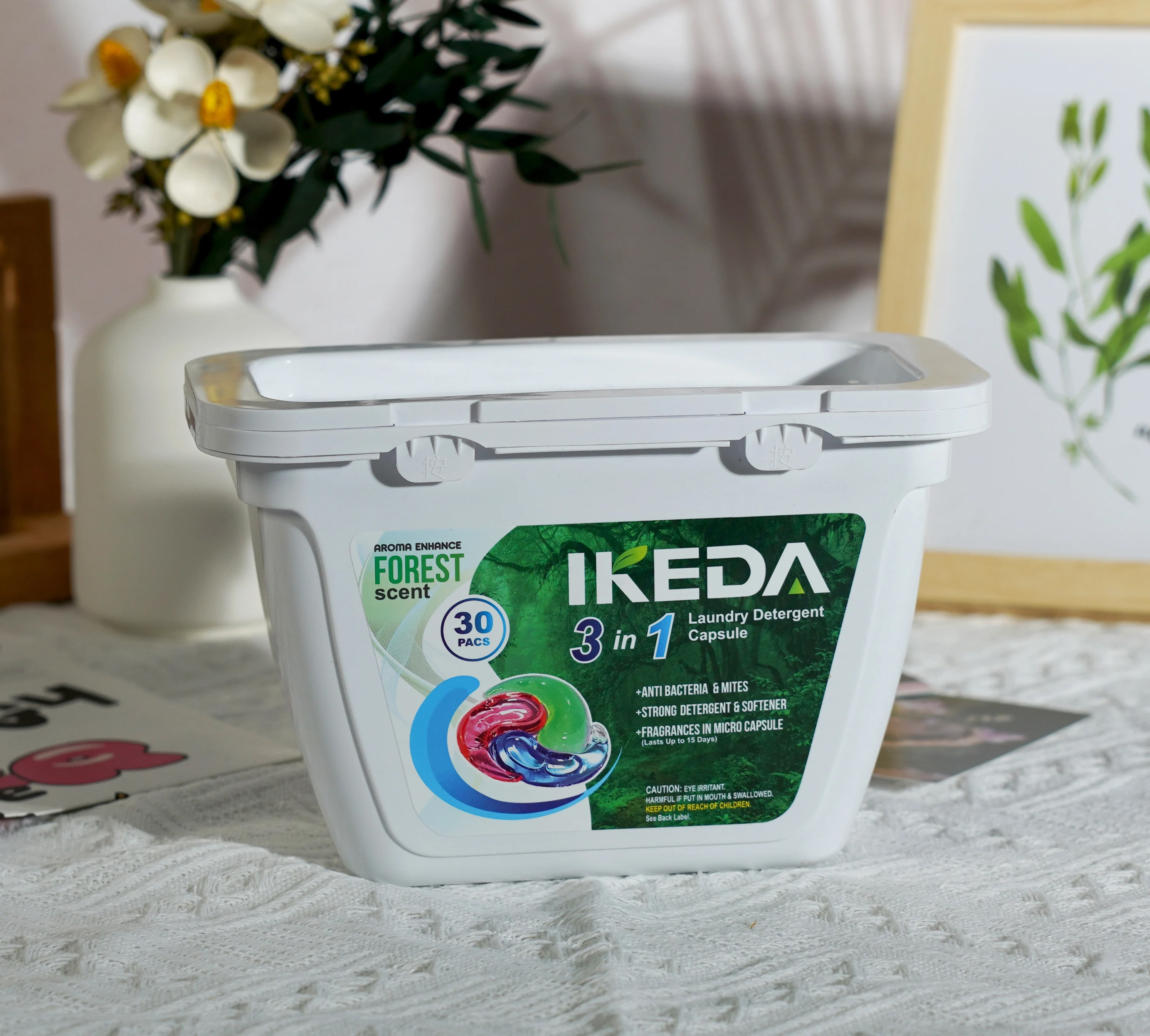 Brand pods 4-in-1 laundry detergent washing capsules detergent beads organic laundry pods manufacturer OEM/ODM