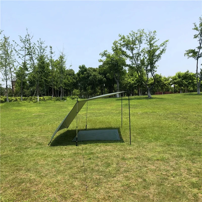 Mountaincattle Factory 4x3 Meters Waterproof Green Color 190T Flysheet Ultralight Hammock Tarp Outdoor Gears