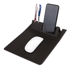 Non-Slip Hard Board 3-In-1 Ultra Smooth Multi Functional Waterproof Mouse Pad With Phone / Pen Holder For Home & Office