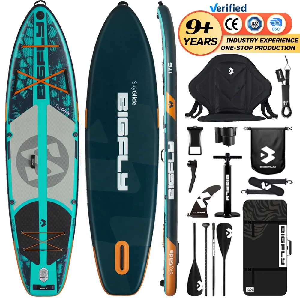 Wholesale  Standup Paddleboard Fishing Paddle Board SUP Kayak Seat PVC Stand Up Paddle Board for Fishing