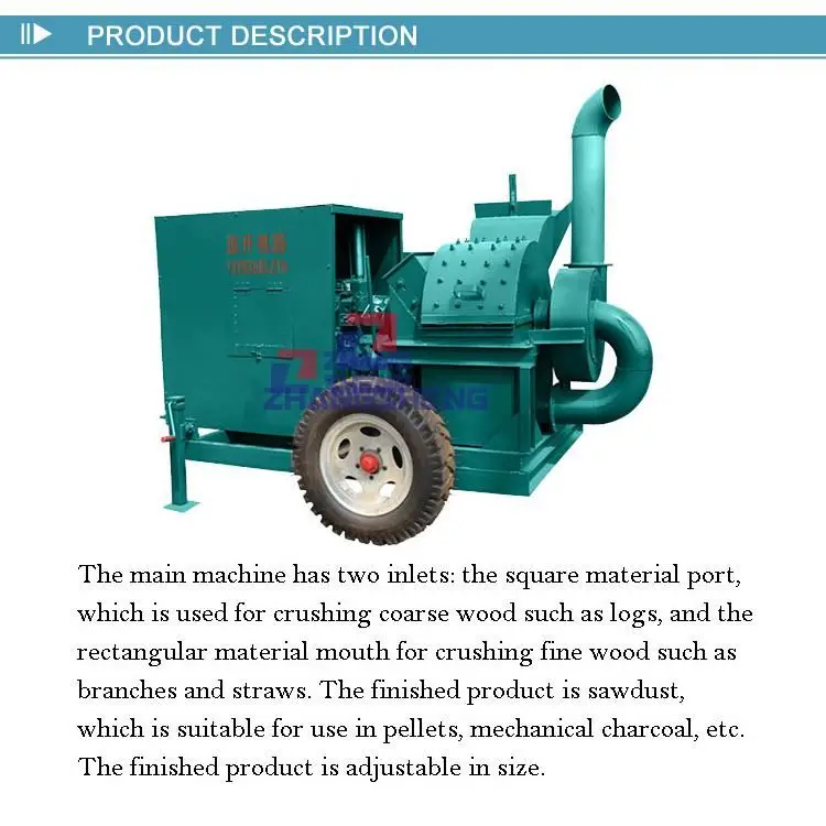 High capacity 30kw Wood recycling machine of sawdust maker crushing sawdust making machine