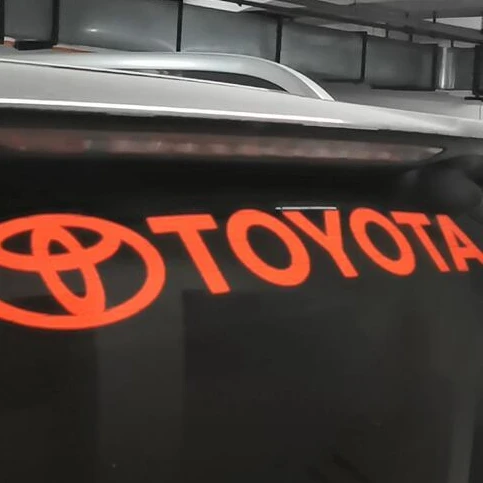 Cool Custom  EL lighting flash Transparent Car Vinyl Sticker Panel Sheet Logo