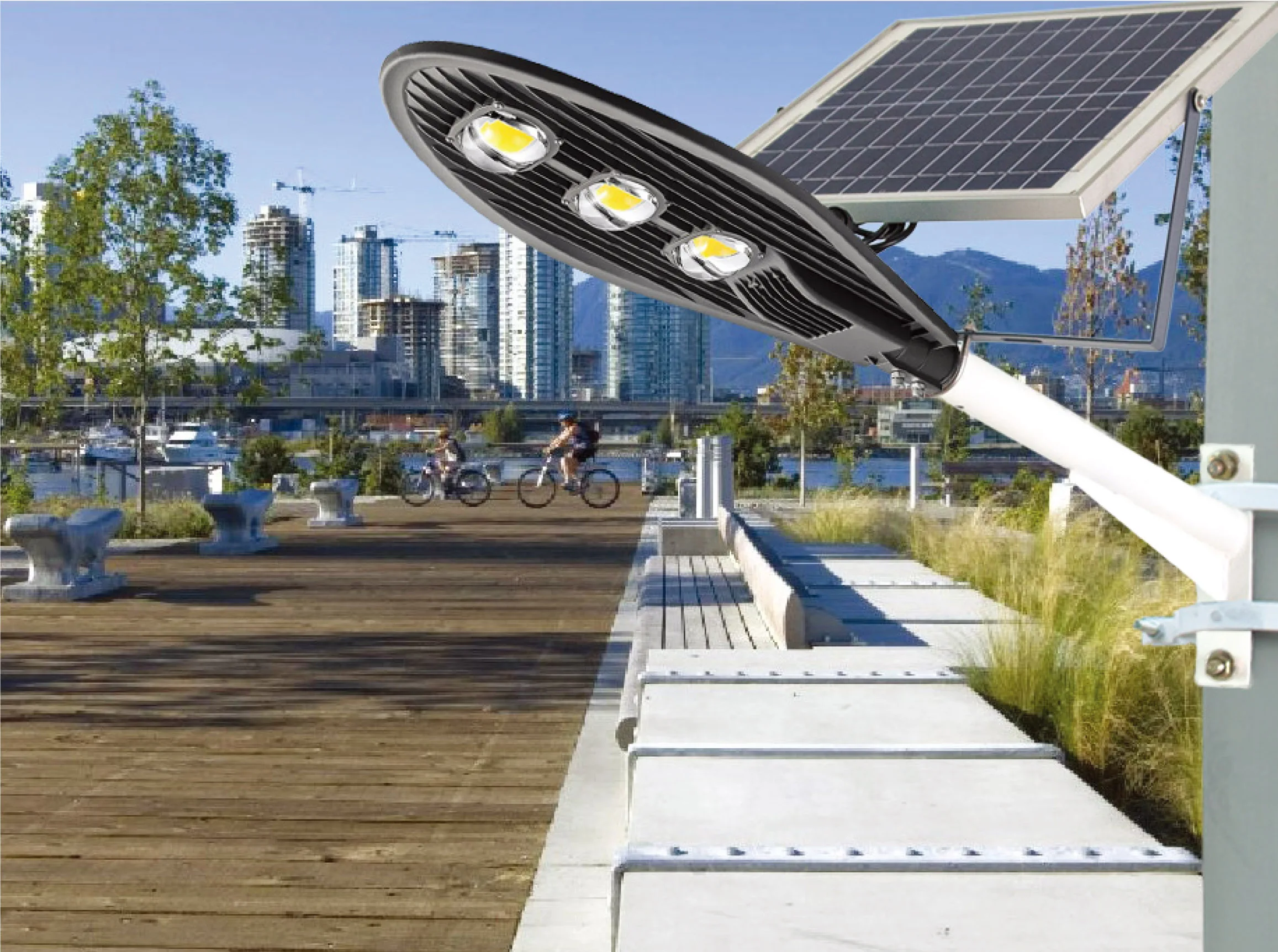 LikeTech Solar LED Light 100W200W300W400W500W IP65 New Lithium Iron Phosphate Battery Outdoor Lighting Solar Led Street Light