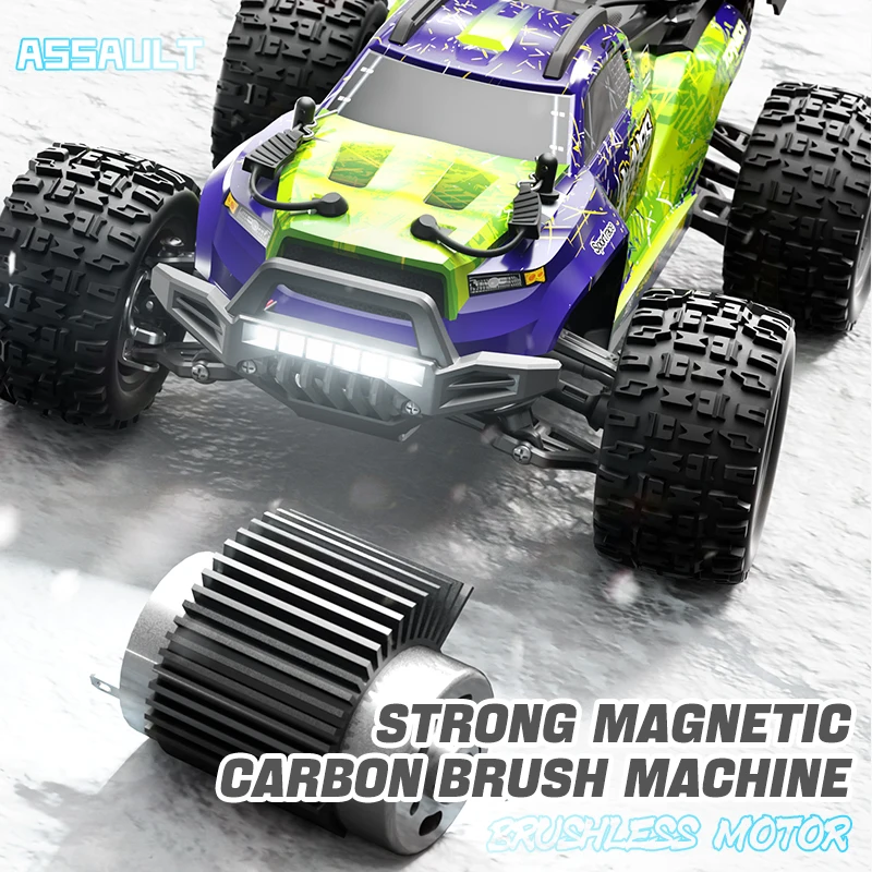 2.4G Metal RC Car With Light Rechargeable High Speed Car Toys 4WD 1/18 Full scale Off-road Remote Control Car