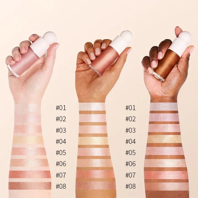 private label custom highlighter  (transcend) makeup rare beauty illuminating