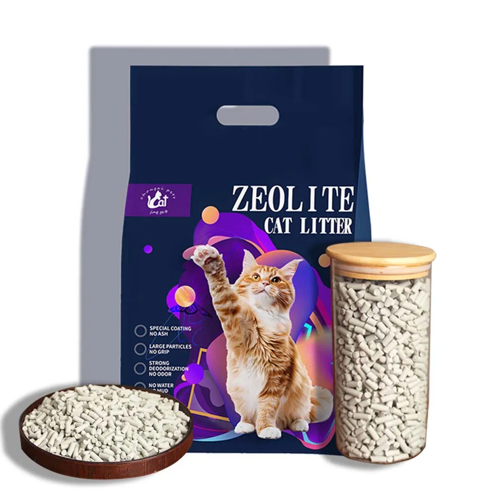 Environmentally friendly super strong adsorption and odor control dust free zeolite cat litter