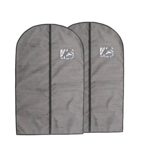 Hot Sale Factory Direct Grey Zip Suit Garment Bag Fabric Suit Garment Bag