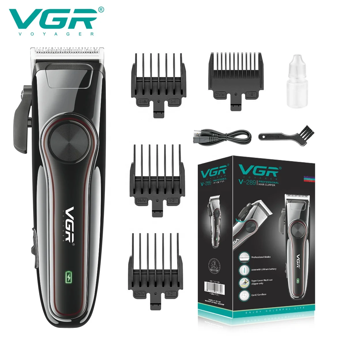 New Model VGR V289 Professional Rechargeable Hair Trimmer   Electric Hair Machine