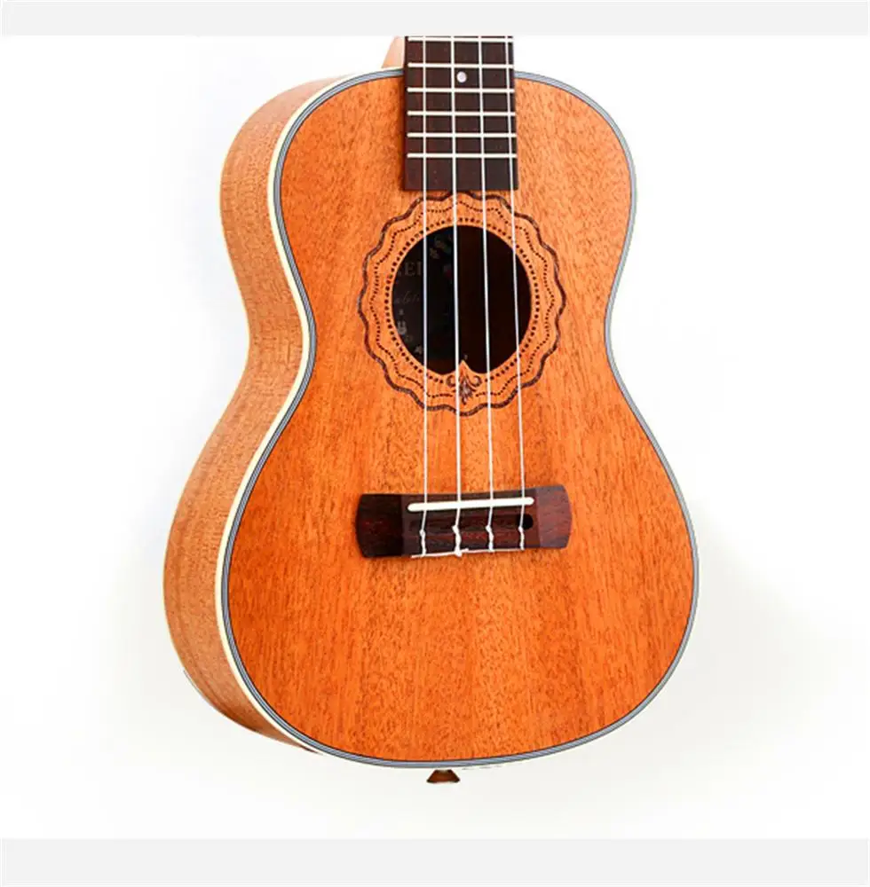 
Factory wholesales Y-0726 Mahogany 26 inches All white peach ukulele Hawaii ukulele small guitar 
