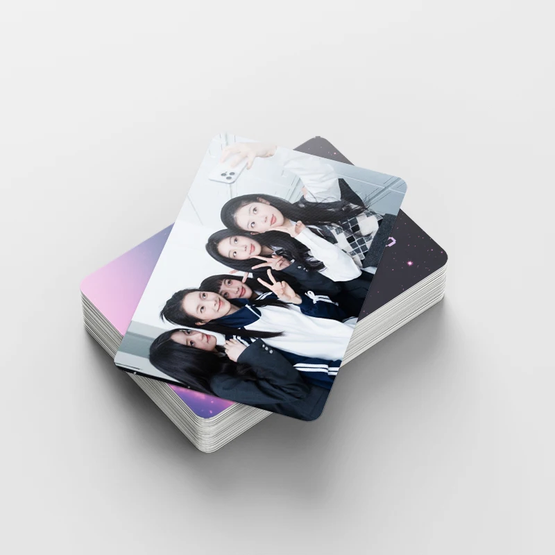 Hot 92pcs kpop ILLIT Korean star girl group 60pcs lomo card 32 bicycle refrigerator stickers souvenir collector card